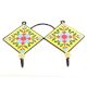 Yellow And Turquoise Ceramic Floral Tiles Hooks